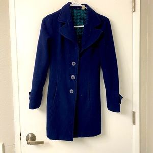 Navy blue trench coat